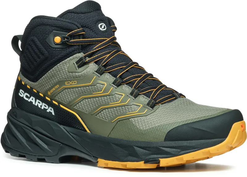 Scarpa Mens Rush Mid GTX 2 Boots - Moss-Sulpher